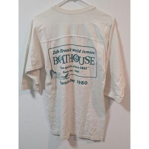 Bathhouse Mermaid St.patricks day college Graphic Tee - Cream with Green Print